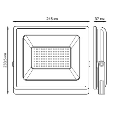 Прожектор светодиодный Gauss Elementary 100W 3000К 613527100 1