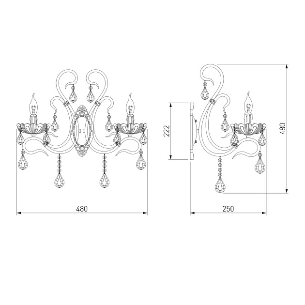 Бра Eurosvet 12205/2 белый Strotskis Фото № 2