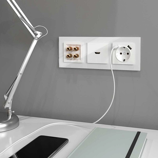 Акустическая розетка Werkel белая W1185001 4690389155536 изображение 4 Акустическая розетка Werkel белая W1185001 4690389155536 Фото № 4