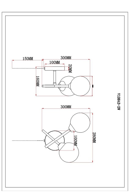 Бра Moderli Molecule V10843-2W изображение 2 Бра Moderli Molecule V10843-2W Фото № 2