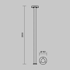 Садово-парковый светильник Maytoni Outdoor Nail O529FL-L30B3K 3
