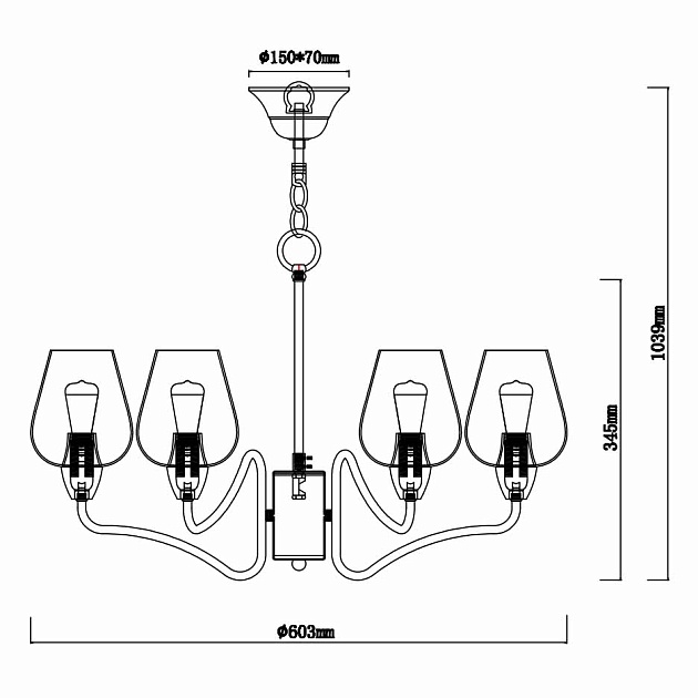 Подвесная люстра Rivoli Fresco 5045-206 Б0044368 изображение 2 Подвесная люстра Rivoli Fresco 5045-206 Б0044368 Фото № 2