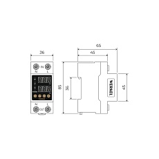 Реле напряжения Werkel 1P+N 63А W932P63R 4690389204425 2