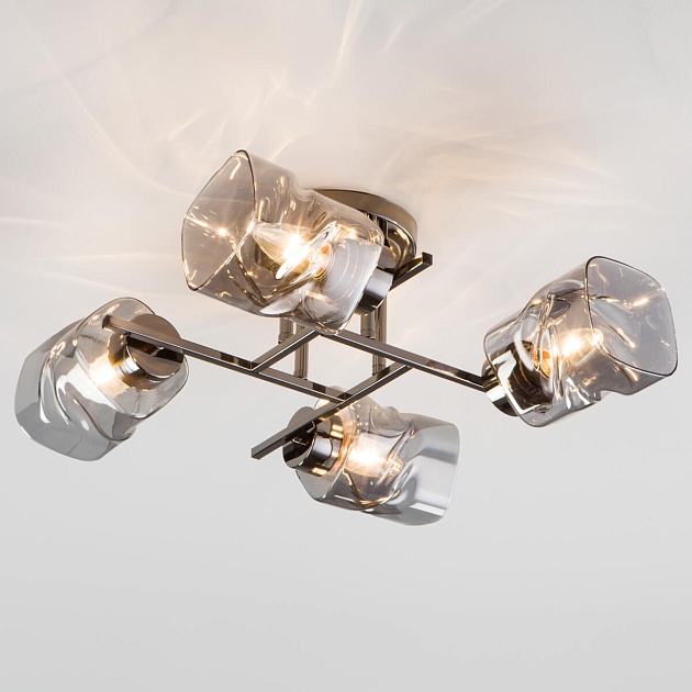 Потолочная люстра Eurosvet Hilari 30165/4 черный жемчуг изображение 4 Потолочная люстра Eurosvet Hilari 30165/4 черный жемчуг Фото № 4