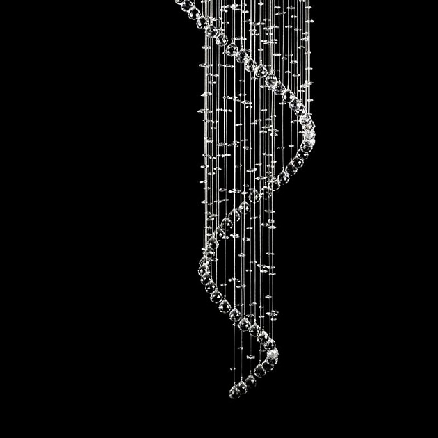 Каскадная люстра Artglass Spiral 600X2500 Chaos CE изображение 2 Каскадная люстра Artglass Spiral 600X2500 Chaos CE Фото № 2