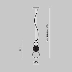 Подвесной светодиодный светильник Maytoni Collar P069PL-L16CH3K 1