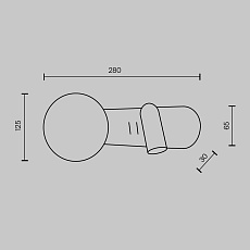 Бра Maytoni Inversio MOD350WL-01BBS 1
