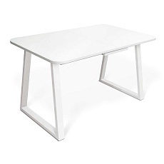 Кухонный стол Sheffilton SHT-T40/130-160 белый глянцевый/белый 5557229201