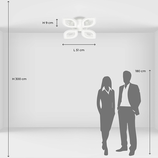 Потолочная светодиодная люстра De City Мадлен 424013705 изображение 2 Потолочная светодиодная люстра De City Мадлен 424013705 Фото № 2