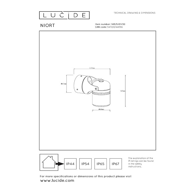 Спот Lucide NIORT 14825/01/30 Фото № 2
