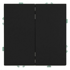 Выключатель двухклавишный Stekker Эмили черный уголь RSW10-5104-05 49840