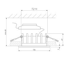 Встраиваемый светодиодный светильник Elektrostandard Combi 25069/LED a069008 1