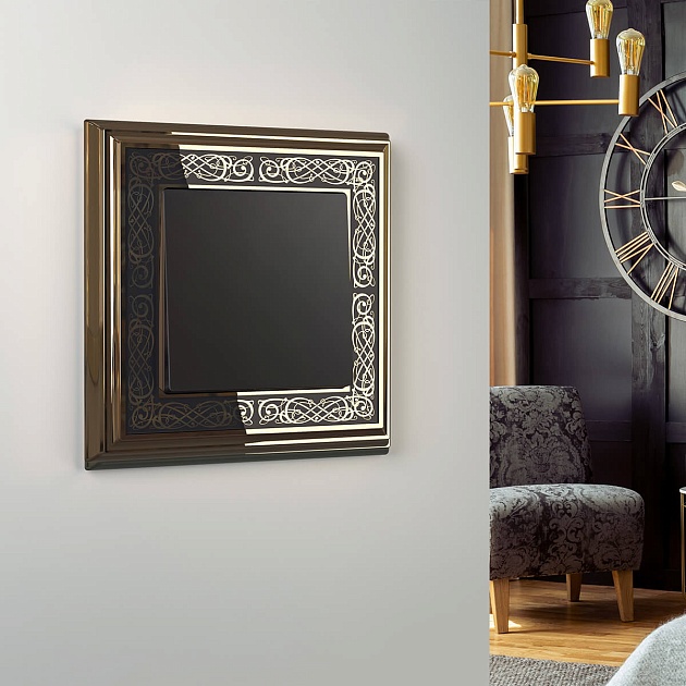 Выключатель Werkel одноклавишный проходной черный матовый W1112008 4690389156663 Фото № 4