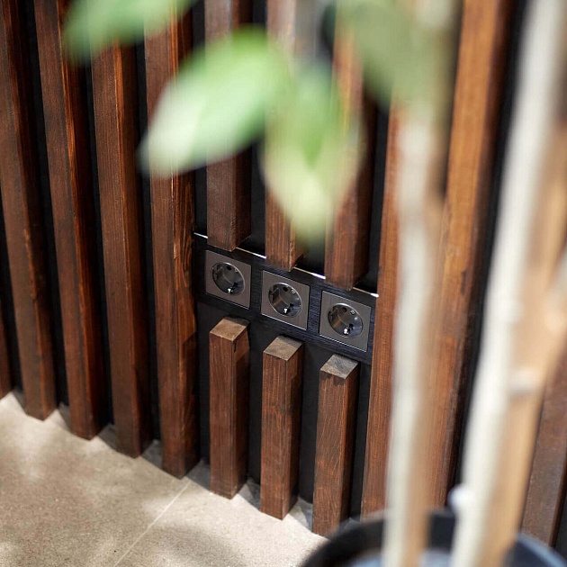 Розетка с заземлением Werkel графит рифленый W1171004 4690389158629 Фото № 4