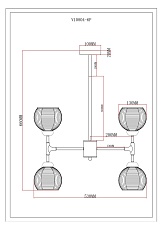 Подвесная люстра Moderli Arty V10804-6P 1