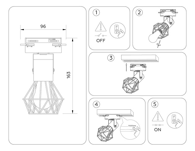 Трековый светильник Ambrella light Track System GL5001 изображение 2 Трековый светильник Ambrella light Track System GL5001 Фото № 2