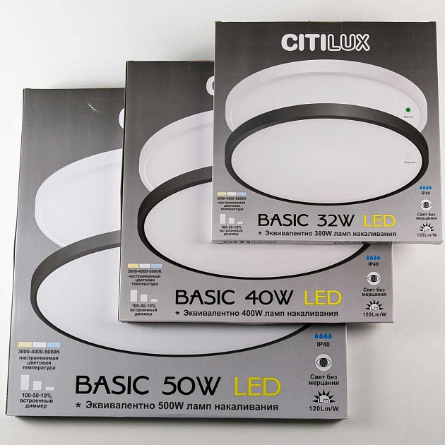 Потолочный светодиодный светильник Citilux Бейсик CL738400V Фото № 4