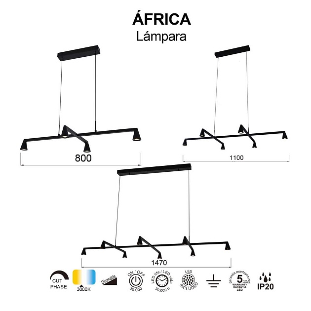 Подвесная люстра Mantra Africa 9410 Фото № 5