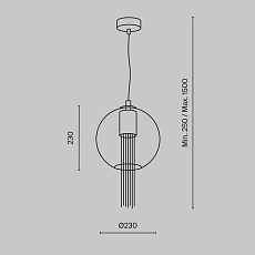Подвесной светильник Maytoni Flusso P095PL-01BZ1 1