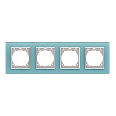 Рамка 4-постовая Vesta-Electric Exclusive Blue голубой FRM050403SIN