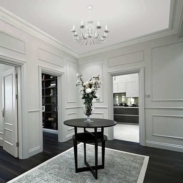 Подвесная люстра Eurosvet 60018/8 белый с золотом изображение 5 Подвесная люстра Eurosvet 60018/8 белый с золотом Фото № 5