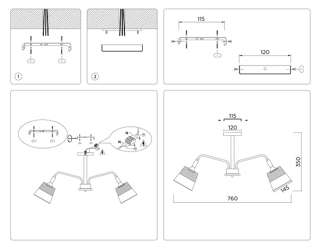 Потолочная люстра Ambrella light Traditional Modern Losk TR4740 Фото № 3