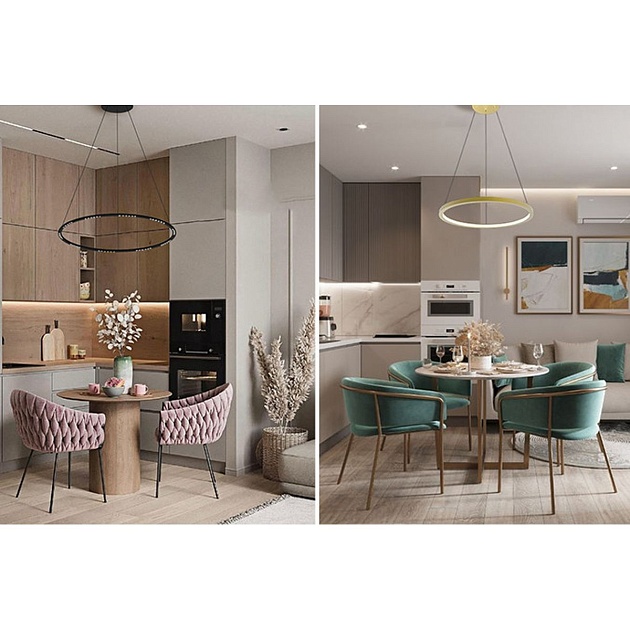 Подвесной светодиодный светильник Italline IT013-6027 gold 3000K Фото № 2