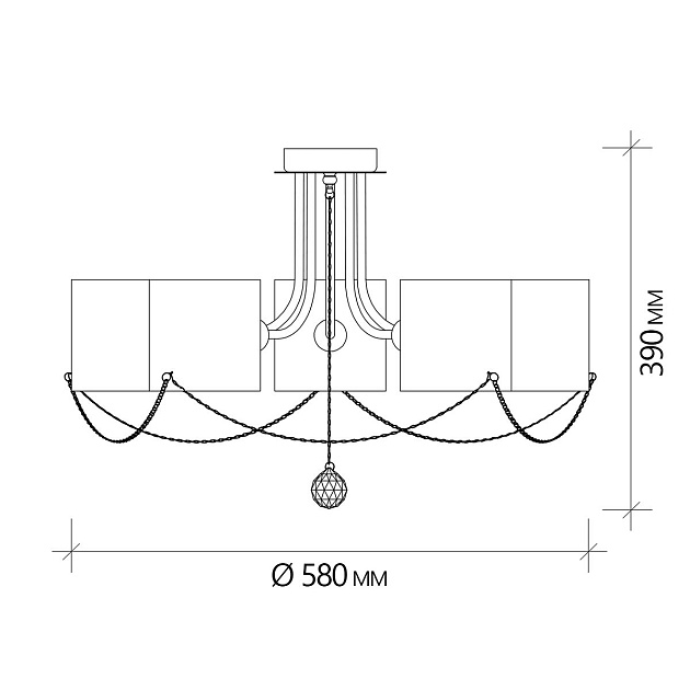 Потолочная люстра Escada Intense 683/5P Фото № 2