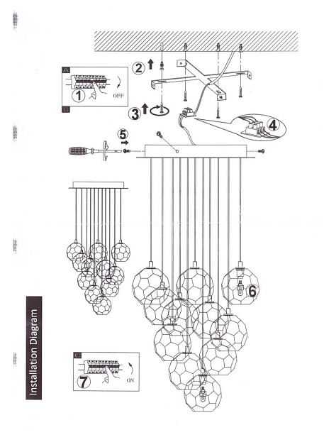 Подвесная люстра Imperium Loft Round Cluster 84597-22 Фото № 2