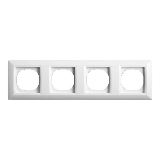 Рамка 4-постовая Vesta-Electric Roma белый FRM010401BEL Фото № 1