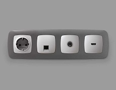 Лицевая панель розетки AMBRELLA VOLT OP4070 1