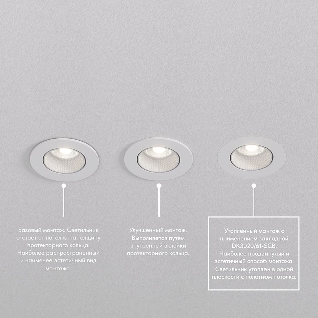 Встраиваемый светильник Denkirs Rodvig DK3061-WH+BK Фото № 2