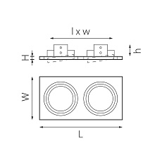Комплект из светильника и рамки Lightstar Intero 111 (217827+217907+217907) i8270707 1