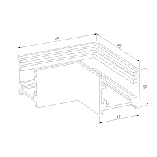 Коннектор L-образный Elektrostandard Brass Line 85224/00 a069639 1