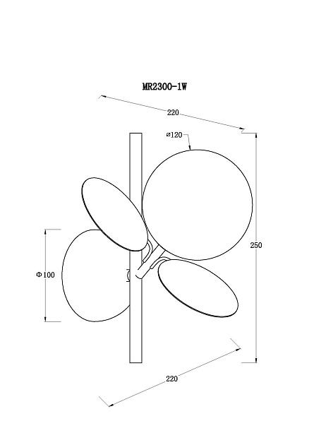 Бра MyFar Flavia MR2300-1W Фото № 2