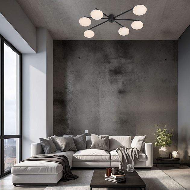 Потолочная люстра Eurosvet Opaline 70220/6 черный Фото № 5