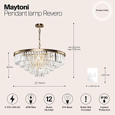 Подвесная люстра Maytoni Revero MOD085PL-12BS 1