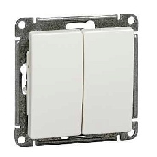 Выключатель двухклавишный Systeme Electric W59 10A 250V белый VS510-252-1-86