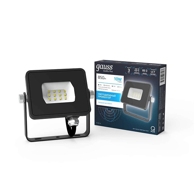 Прожектор светодиодный Gauss Qplus 10W 6500К 690511310 изображение 3 Прожектор светодиодный Gauss Qplus 10W 6500К 690511310 Фото № 3