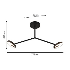 Потолочная светодиодная люстра Favourite Paritet 4401-2C 1