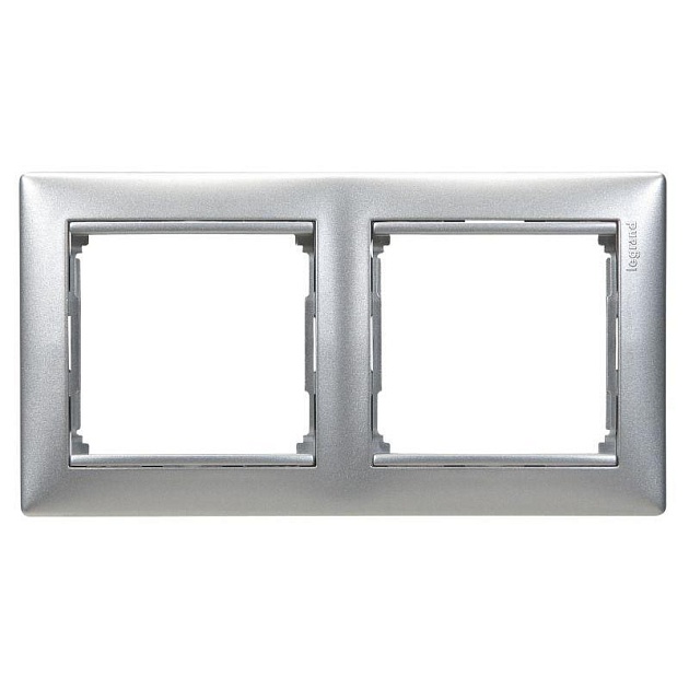 Рамка 2-постовая Legrand Valena алюминий 770152 Фото № 1