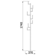 Напольная вешалка AksHome Cactus серебро, металл 50635 1