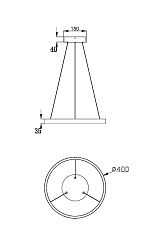 Подвесной светодиодный светильник Maytoni Rim MOD058PL-L22BK 1