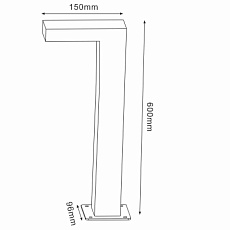 Уличный светодиодный светильник Lucide Texas 28851/60/30 1