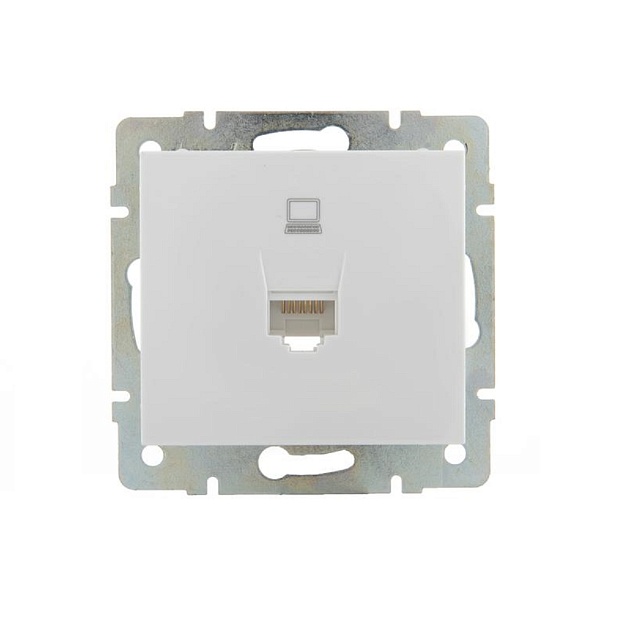 Розетка компьютерная Lezard Rain белая 703-0288-139 изображение 1 Розетка компьютерная Lezard Rain белая 703-0288-139 Фото № 1