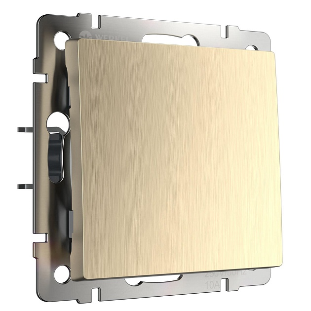 Выключатель одноклавишный Werkel шампань рифленый W1110010 4690389159992 Фото № 1