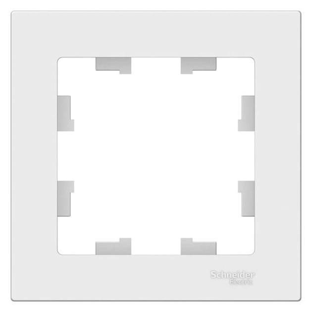 Рамка 1-постовая Systeme Electric AtlasDesign белая ATN000101 Фото № 1