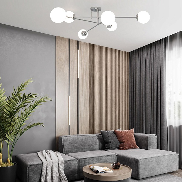 Потолочная люстра Eurosvet Netz 30181/6 хром Фото № 5