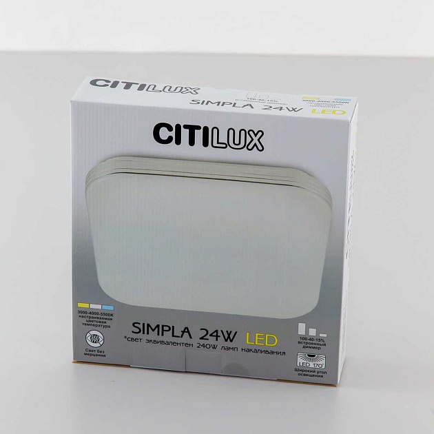 Потолочный светодиодный светильник Citilux Симпла CL714K330G Фото № 2