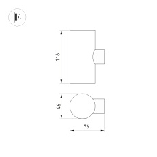 Уличный настенный светодиодный светильник Arlight LGD-Ray-Wall-Twin-R46-2X3W Day4000 033307 1